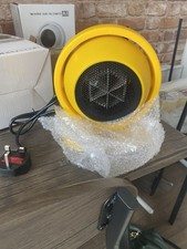 Yellow Warm Air Blower Electric Fan Heater Uk Plug Fast Heating Overheat Protect