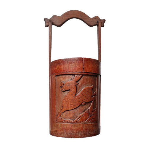 Vintage chinese bamboo tiffin - chinese,