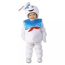 Ghostbusters Stay Puft Costume Marshmallow Man Baby Toddler Halloween Suit Kids