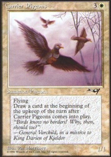 Carrier pigeons near - carrier, (sky)