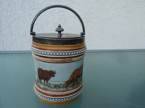 Mettlach biscuit barrel - biscuit,