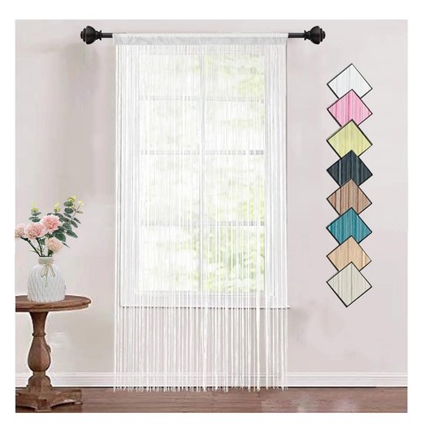 White string curtain for - string,