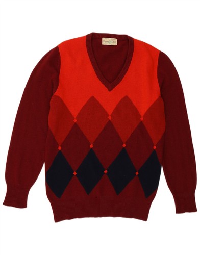 Vintage mens neck jumper - mens, v-neck