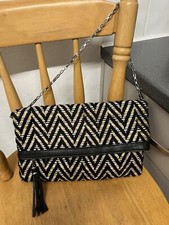 Beth Jordan Clutch/ Shoulder Bag Detachable Chain 100% Polyester Wipesble Linin 