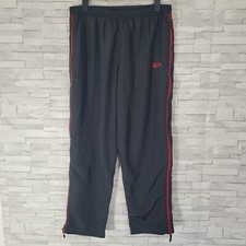 Mens VINTAGE CRANE Tracksuit Bottoms XL Black Leg Zips Waist 38-40 Leg 33