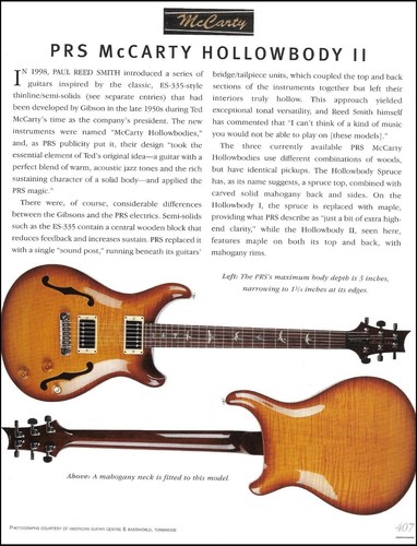 1998 prs mccarty hollowbody - prs,