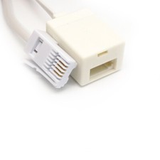 UK Male to Female Cable BT Telephone Extension Phone Line 2m to 30m Lead