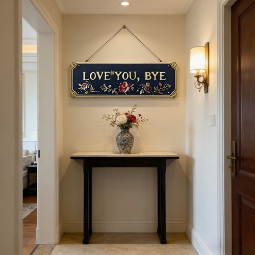 Love you bye sign metal - you,