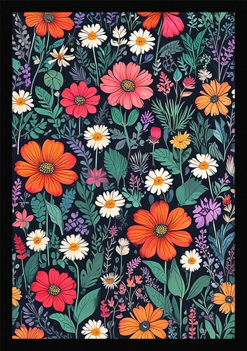 Wildflowers beautiful framed - wildflowers,