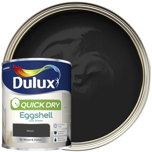 Dulux eggshell black 750ml - qd,