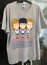 Mens XL T Shirt Englands Finest Tiny Idols 'Hair We Go' Grey Multi