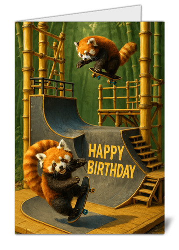 Skateboarding birthday card - skateboarding,