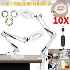 10X Magnifier Glass LED Desk