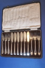 Mappin & Webb Vintage Silver Princes Plate Fish. knives and fork set