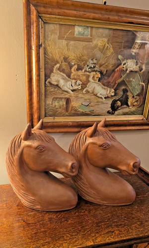 Pair vintage terracotta - pair, of