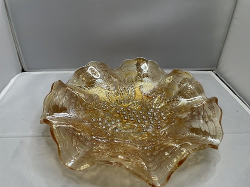Marigold carnival glass bowl - carnival,