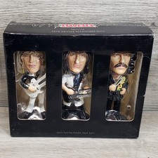 RARE Rush R30 Tour Bobblehead Dolls Hand Paint Neil Peart Alex Lifeson Geddy Lee