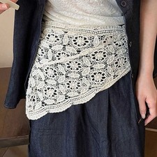 Simple Flower Fake Collar Scarf Lace Design Hip Scarf Lace Scarf  Hip Accessory