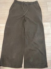 Zara Brown Faded Wide Leg Joggers. Size Medium
