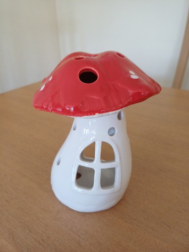 Ornamental ceramic toadstool - ornamental,