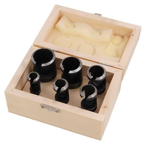 6pc wood plug hole - wood, cutter