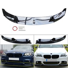 Gloss black front bumper - black,
