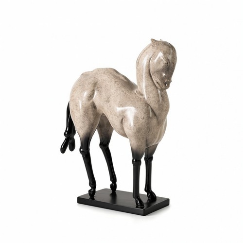 Standing horse resin - resin, statue
