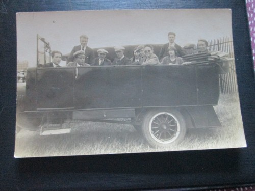 Charabanc postcard passenger - charabanc,