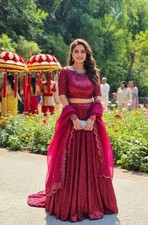 Sabyasachi Style Maroon