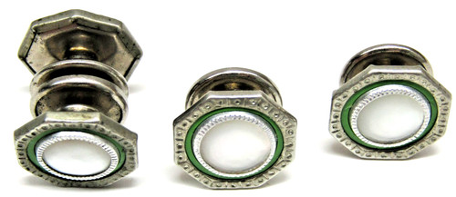 Silver octagon snap link - silver,