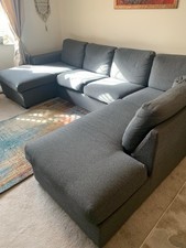 U-shaped Sofa/ Grey Colour/ All Cushion Covers removable & washable/Finland made