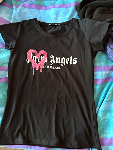 Palm angels black graphic logo - angels,