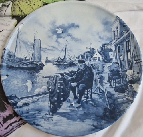 Delft blue and white - blue,