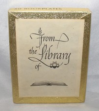 Vintage Antioch Bookplate Company From the Library of Book Plates 50 Count Box