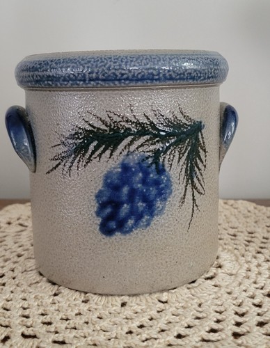 Rowe pottery salt - pottery, crock
