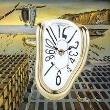 Silent Melting Clock Gold