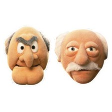 Statler and Waldorf 2D Card Party Masks Twin Pack The Muppets Official