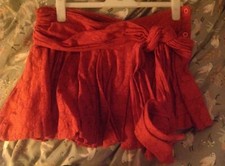 ALL SAINTS LACE RUSSIAN DOLL RARA TUTU MINI SKIRT COTTON size 12 orange