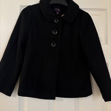Girls Black Next Coat With