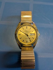 Gold Plated Seiko 5 Automatic Watch 