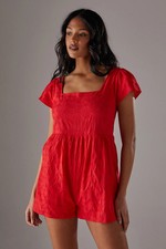 Warehouse Red Playsuit Womens