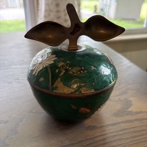 Vintage apple floral - apple, cloisonne