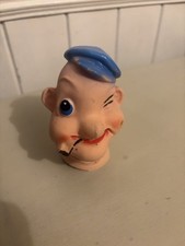 Vintage Popeye Toy Doll Head Only Vinyl/Rubber