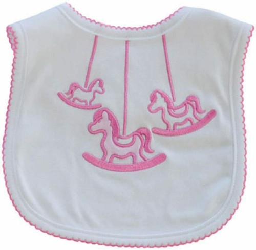 Baby feeding bib pink rocking - pink,