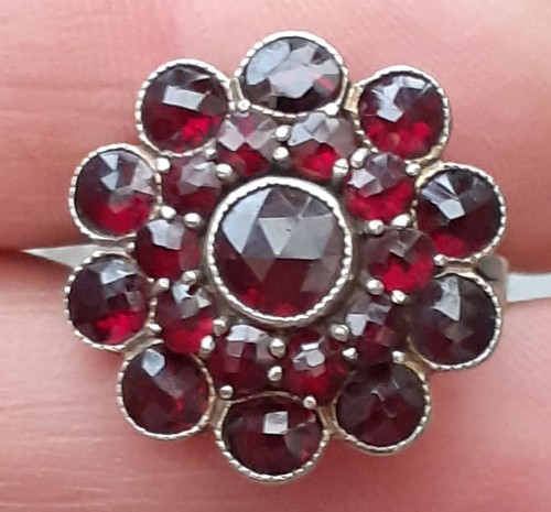 Antique bohemian garnet ring - bohemian,