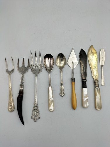 Lot antique cutlery - antique, pickle