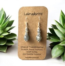 Labradorite Earrings 925