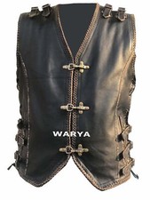 Mens Leather Vest Buckle