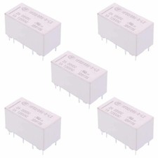 5 x 5V Miniature Latching Relay DPDT HFD2