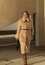 Zara LONG FAUX SHEARLING COAT